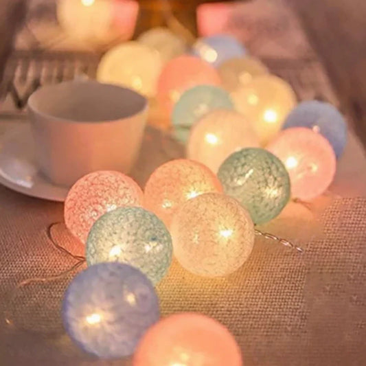 Cotton Ball Garland