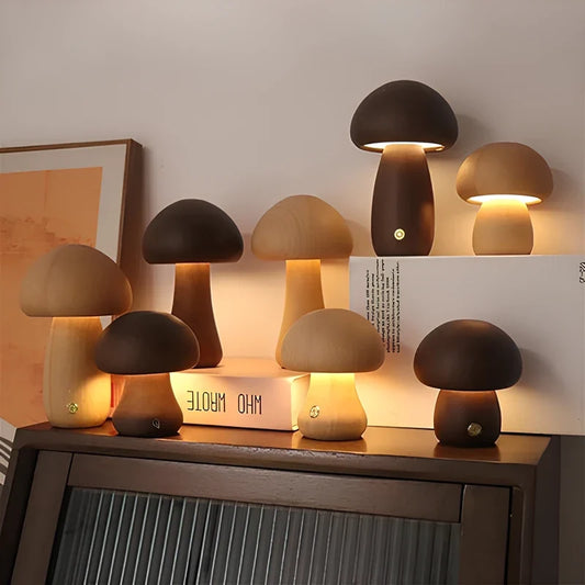 Lumishroom™ Wooden Table Lamp