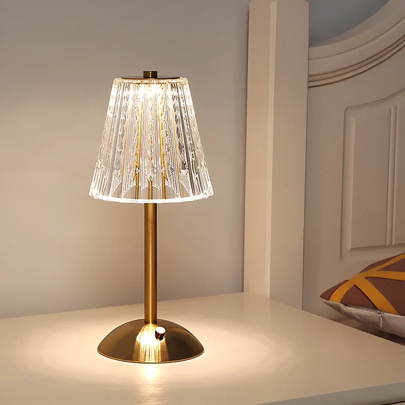 Golden Crystal Table Lamp